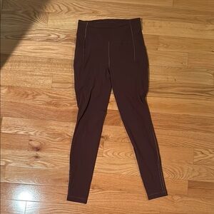 Lululemon red Brown High-Waisted Leggings